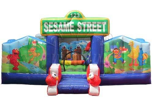 Huis van de Sesame Street het Opblaasbare Sprong, Commerciële Opblaasbare Uitsmijter leverancier