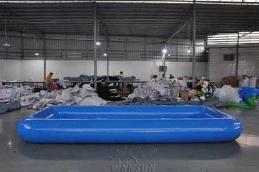China Rechthoekig Groot Opblaasbaar Zwembad, 0.9mm de Luchtdichte Opblaasbare Pool van pvc fabriek