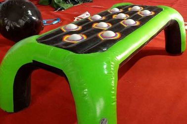 China De groene Vlam van Kleuren Opblaasbare Interactieve Spelen - vertrager met 12kgs-Gewicht fabriek