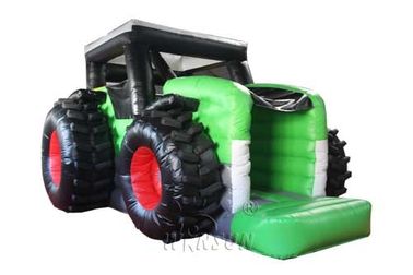 China Groene van de het Huis Opblaasbare Tractor van de Kleuren Volwassen Sprong Genaaide de Uitsmijter Dubbele Lijn fabriek