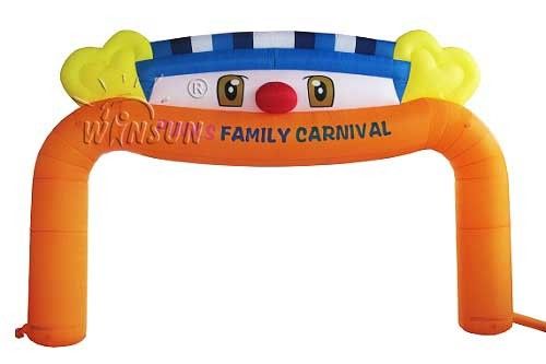 De clown als thema had Opblaasbare Welkome Boog voor Openluchtfamilie Carnaval leverancier